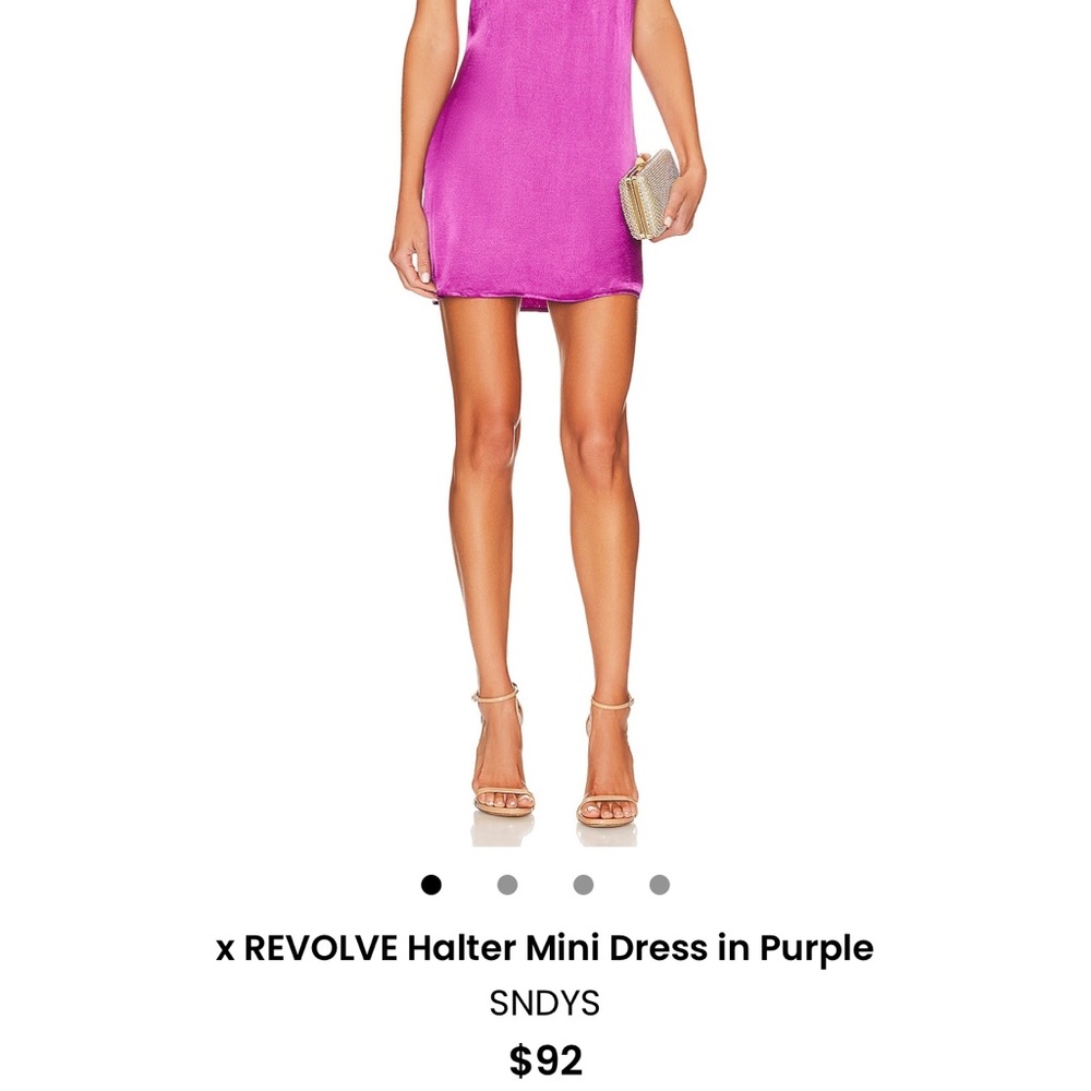 SNDYS Purple Halter Mini Dress